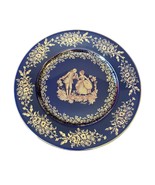 Limoges Cobalt 22K Gold Plate Castel France Vintage 8.5&quot; - $49.50