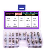 9 Values90Pcs Slow Blow Glass Fuses Assorted Kit 5X20Mm 250V 0.5A, 1A, 1... - $16.99