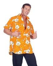 Underwraps Men&#39;s Hawaiian Shirt-Orange, Extra Large - £70.23 GBP