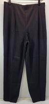 L) Vintage Woman Leslie Fay Black Side Zip Dress Pants Size 14 - $9.89