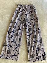 Carters Boys Gray Blue Football Players Fleece Pajama Pants 8 - $8.33