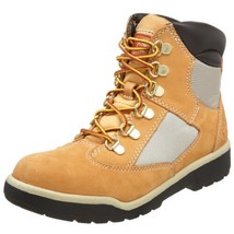 Timberland 6-Inch Leather Wheat Brown Field Hiking Boot Youth Big Kid Boy 6 - £55.23 GBP