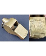 vintage WWII Era Solid Brass Regulation US Army cork Whistle - $440.82 MXN
