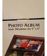 NIB JCPenny 50 Page Wood Framed Photo Album Holds 100 Pictures 4x6 - £15.63 GBP