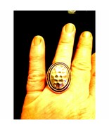 Beautiful~Lg Vintage Silver Circle Ring - £14.80 GBP