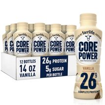 Vanilla, 14 Fl Oz Bottle, kosher (Pack of 12) Core Power Fairlife 26g - £52.24 GBP