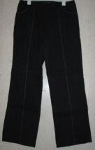 Nwt Womens Picadilly Fashions Dressy Black Denim Trouser W/ Pockets Size 14 - £36.79 GBP