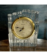 Vintage Seiko Solid Lead Crystal Clock Desk/ Mantel, QQZ286S Japan 1995 - $1,575.71 MXN