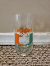 Miami Hurricanes Drinking Glass, 6&#39;&#39; Tall Vintage  - $148.39 MXN