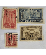 CANADA STAMP LOT OF 4 CANADIAN POSTAGE STAMPS COLLECTOR SET ANTIQUE MAIL... - $8.17 CAD