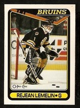 Boston Bruins Rejean Lemelin 1990 O-Pee-Chee OPC Hockey Card #343 nr mt - £0.39 GBP