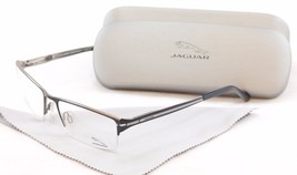 New Authentic Jaguar Eyeglasses Frame 39504-647 Black Silver Metal Germany Made - £126.99 GBP