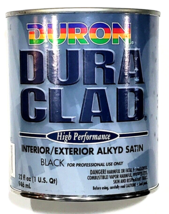 Duron Dura Clad High Performance Interior Exterior Alkyd Satin Black QT - $27.99
