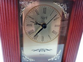 Kent Quartz Clock Wooden Mantel Style_Gold Face Roman Numerals. It Works Fine - £20.09 GBP