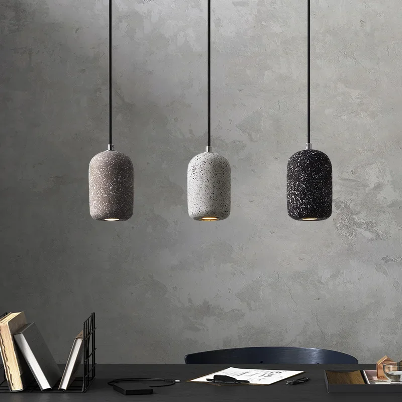Nordic Industrial Style Cement Pendant Lamp LOFT Restaurant Creative Bar Bedroom - £68.63 GBP