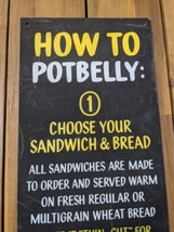 Potbelly Sandwich Works 2000s How To Potbelly Hanging Menu 46&quot; X 10&quot; - £989.19 GBP