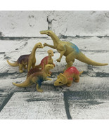 Vintage Plastic Dinosaur Figures Lot Of 5 Triceratops Brachiosaurus - £15.56 GBP