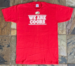 Vtg-WE ARE COORS Employee T-Shirt Red-L 42-44 -Sportswear-Single Stitch ... - £36.78 GBP