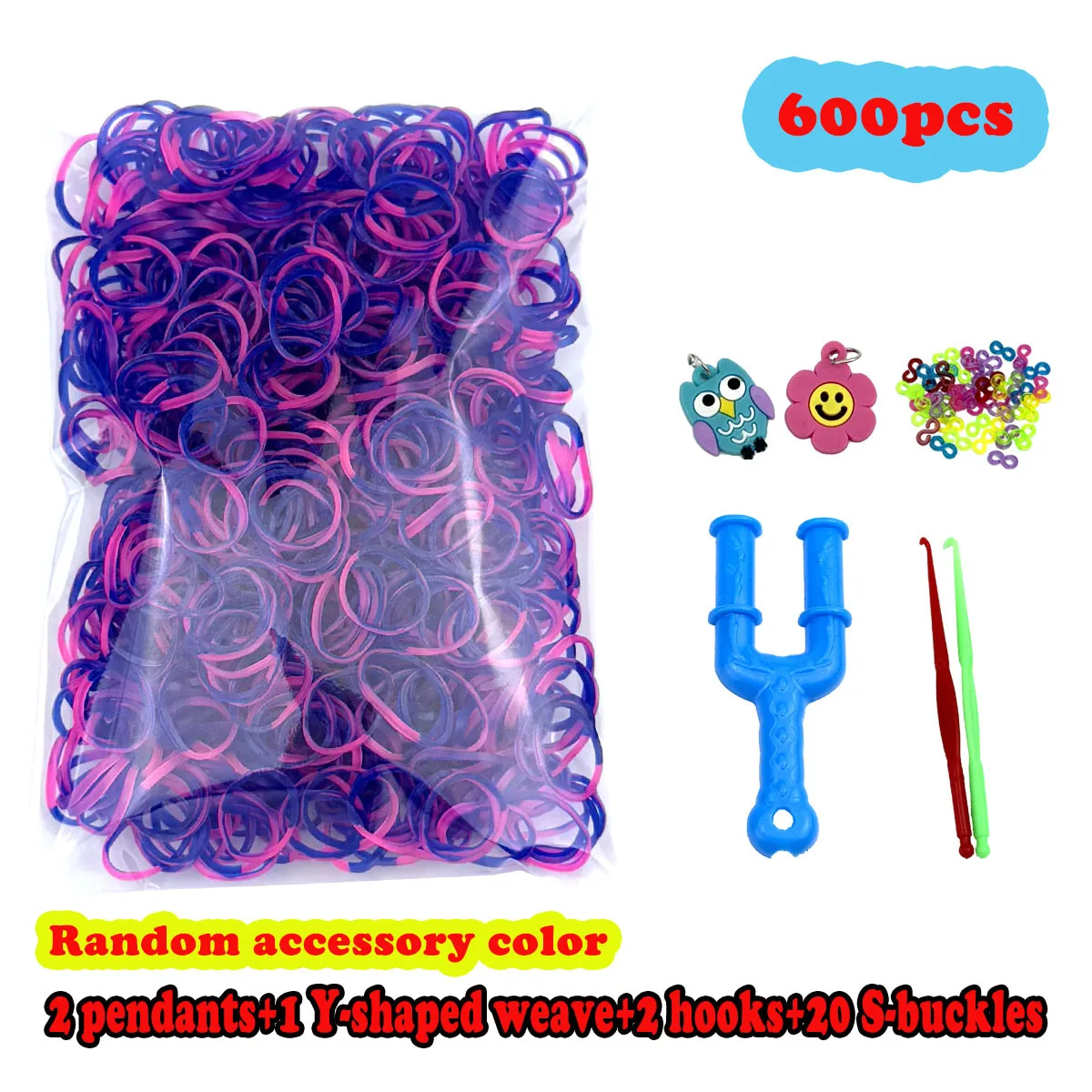 600pcs Rubber Band LOOM Girls DIY Handmade Toys Bracelet Rainbow -Lemon ... - €10,33 EUR