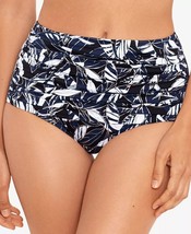 MSRP $96 Miraclesuit Norma-Jean Tummy-Control Bottoms Navy &amp; Silver Size 12 - £14.84 GBP