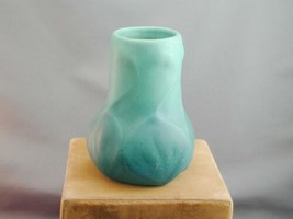 Vintage Van Briggle Pottery Onion Bulb Vase Turquoise Blue - £91.91 GBP