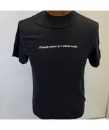 Apple Music Shirt Mens Large Black Logo 1 Infinite Loop Cupertino Promo Tee - $312.77 MXN