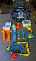 Vintage Fisher Price Medical Kit Playset Dr/Nurse Black Bag w/Accessories 1987 - $14.50