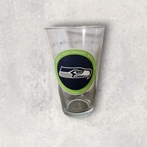 Seattle Seahawks NFL Football Pint Drinking Glass Cup 16 oz 6 1/4&quot; ~RARE~ - $12.17