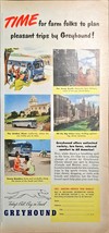 Greyhound Travel Beaches Vacations Big Cities California 1952 Vintage Pr... - $9.55