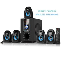 beFree 5.1 Ch Surround Sound Speaker System BFS-400 w Remote Bluetooth SD USB - £57.84 GBP