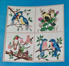 Golden Bee BIRDS PATCHWORK PICTURE 12&quot; x 12&quot; Counted Cross Stitch Kit 60203 - $12.19