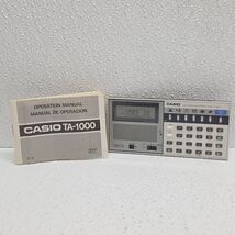 Vintage Casio TA-1000 Calculator &amp; Clock With Manual - Talking Works - $64.25