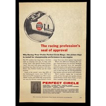 Perfect Circle Piston Rings Print Ad Vintage 1963 Racing Pros Automotive - $14.95