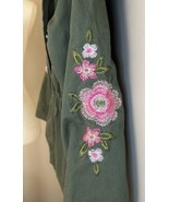 Little Lass Military Embroidered Floral Faux Pink Fur Hooded Jacket Girl... - $13.86