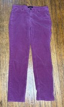 Talbots Flawless Five Pocket Straight Leg Purple Corduroy Pants Size 6 - £11.68 GBP
