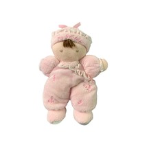 My First Doll Pink Plush Girl Doll Rattle Just one Year 8.5 in tall Stuffed Toy - £7.81 GBP