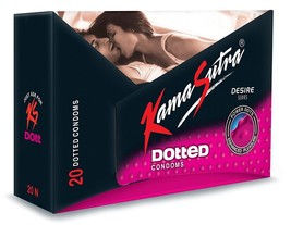 KamaSutra Dotted - 20 Condoms (pack of 2 )  free shipping worldwide - £14.87 GBP