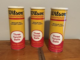 New VTG Sealed VHTF Wilson Championship Optic Yellow SOFT Court Tennis B... - $19.90