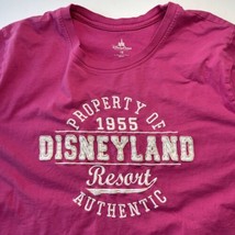 Disneyland resort T-shirt Women Sz 1x XL Pink Stitched Logo Property Authentic - £14.52 GBP