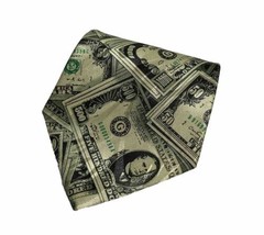 Big Buck, American Bank Note Money US Dollar Tie Necktie ety - $12.56