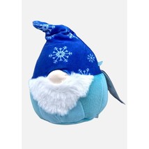 Squishmallows Channing the Blue Gnome 4.5&quot; Christmas Plush Stuffed Toy - £11.68 GBP