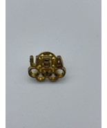 Vintage Olympic Rings Gold Tone Team USA Pin Hat Lapel Pin - $190.37 MXN