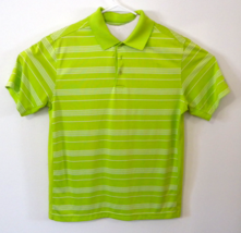 Slazenger Golf Polo Shirt Green with White Stripes Short Sleeve Mens Size L - £15.53 GBP