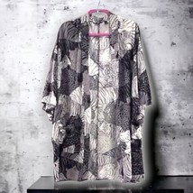 G By Giuliana Woman’s 1X Black/White Kimono With Tiger Design - £9.59 GBP