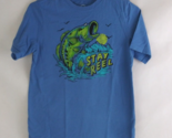 Wonder Nation Blue Stay Reel Fishing Design Boy&#39;s T-Shirt XL 14-16 - $7.75