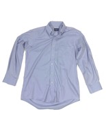 Club Room Iron Free Men&#39;s Dress Shirt Blue Herringbone 15-1/2  32-33 - $237.18 MXN