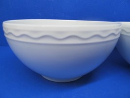 Crate And Barrel Palazzo Set Of 2 White 5 5/8&quot; Footed Cereal Bowls VGC - £39.28 GBP