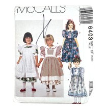 McCalls Sewing Pattern 6403 Dress Pinafore Girls Size 4-6 - $9.89