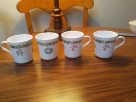 Corelle Christmas mugs Joy Candy Cane set of 4 - $28.49