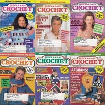 Lot of 6 Quick &amp; Easy Crochet &#39;94 &#39;95 Projects Patterns Designs Techniques Craft - £7.17 GBP